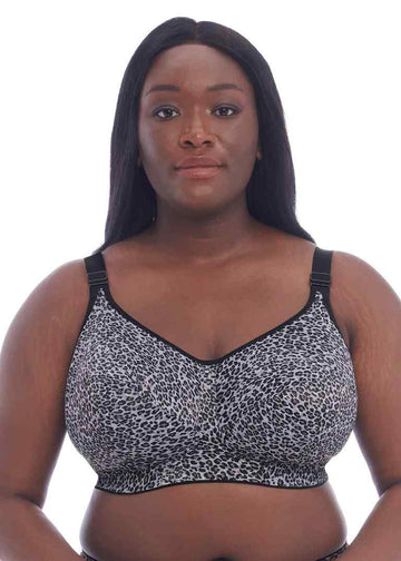 Goddess Celeste Wirefree Bra Gray Leopard